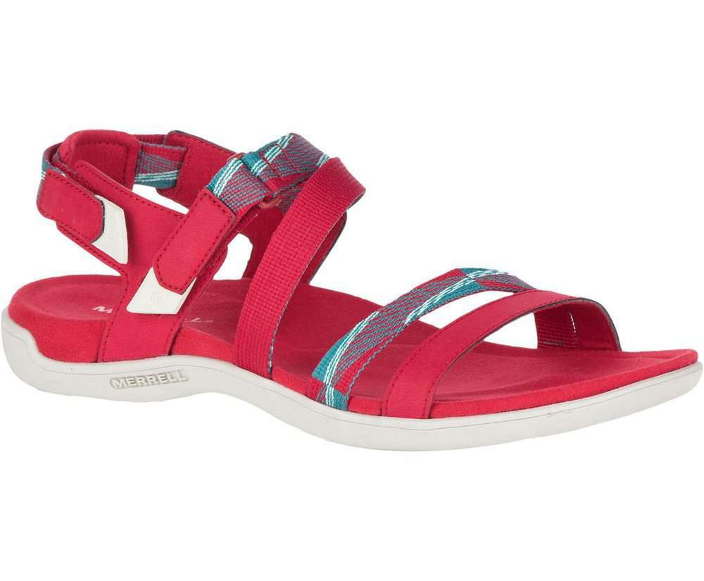 Merrell Sandals Red - District Mendi Backstrap - Womens 94VWXPRUY